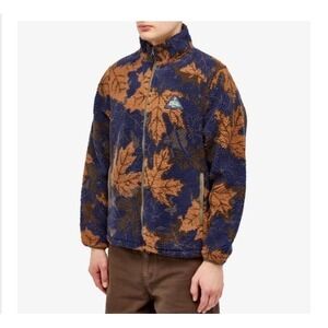 Dime Men's Zip Through Canadian Sherpa Fleece in Rust SZ XL Limited Edition 90's